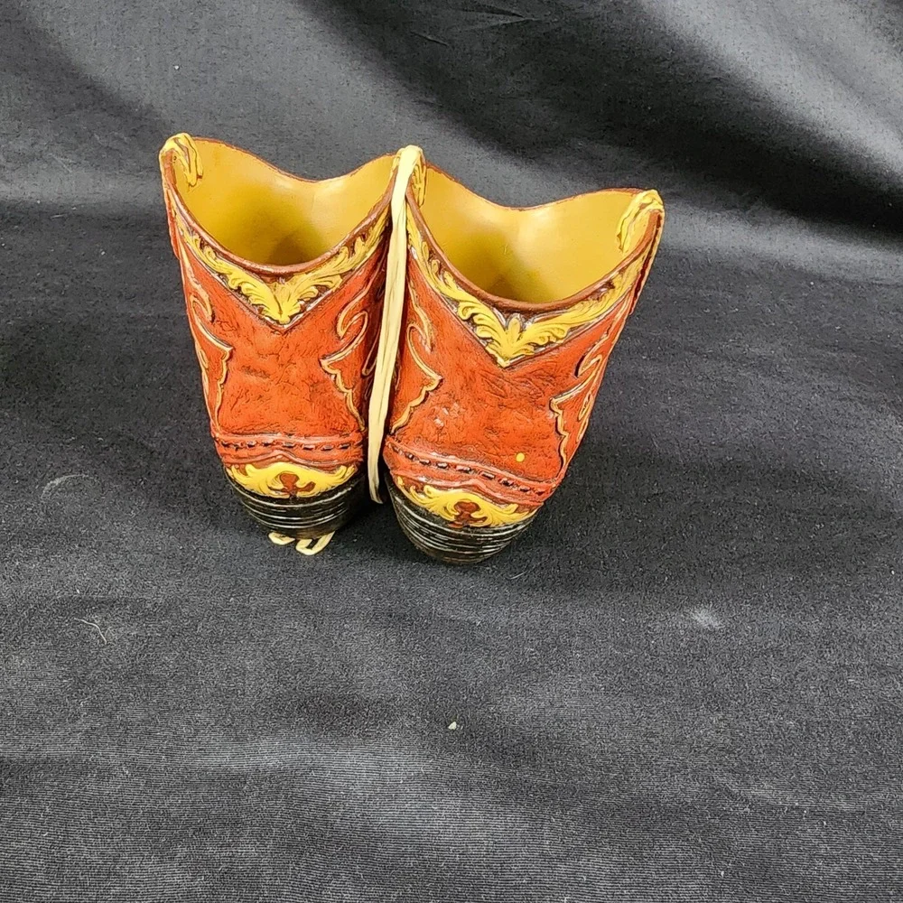 Red Boots Resin Figurine Candle‎ Holder